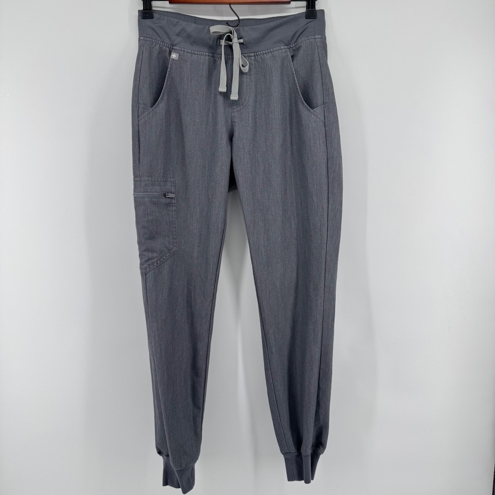 FIGS Zamorra 2.0 Jogger Scrub Pants Womens XS 1659 Gray Heathered Cargo
